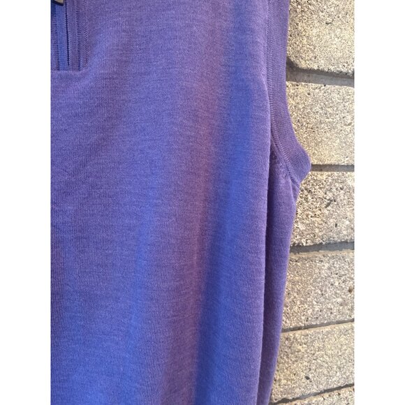 Fairway & Greene Purple Knit Sleeveless Pullover Vest W/ Half-Zip Closure Mens L - Picture 4 of 11